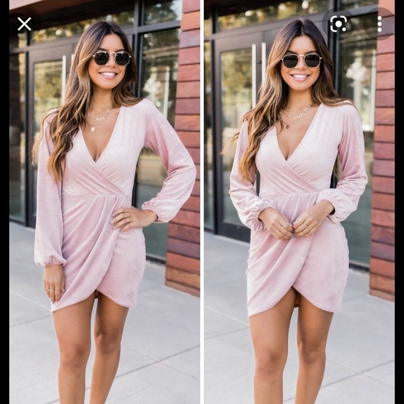pink lily velvet dress Pink lily black velvet